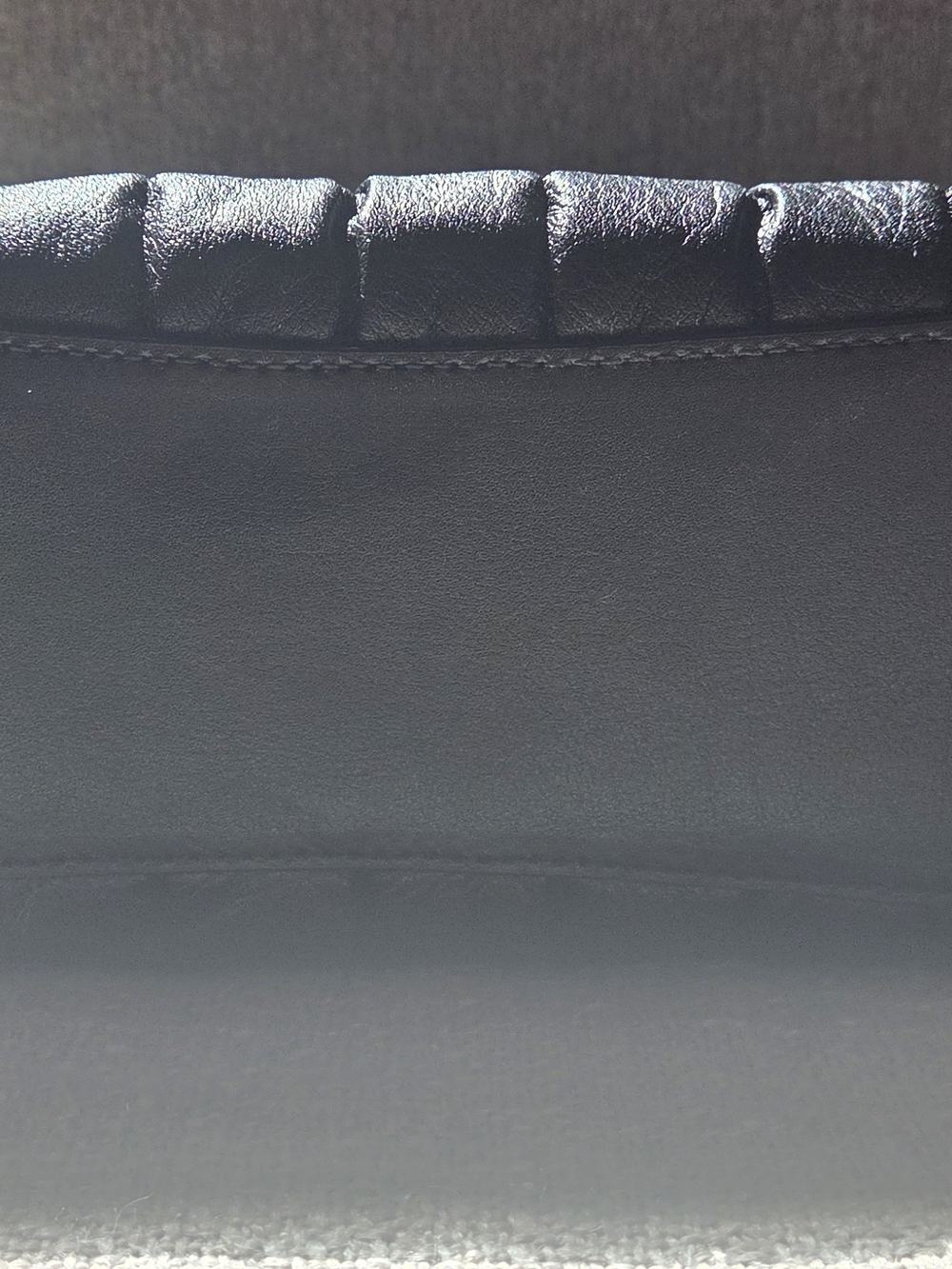 Coach Black Leather Chevron Satchel with Metallic Accents - Picture 5 of 6